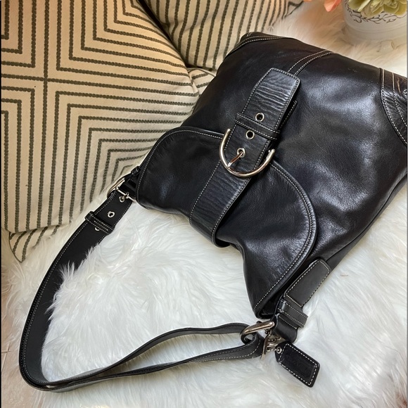 Coach Black Leather Shoulder/ Crossbody Bag - Picture 8 of 16